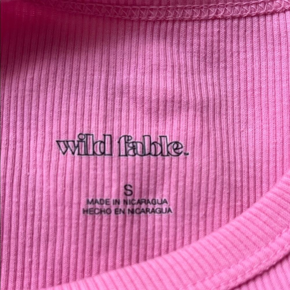 Wild Fable Pink Ribbed Tank Top - Picture 3 of 4